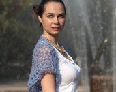 Knitting Shrug, Short Hand Knit Bolero/ knitwear By Solandia/ Lace Shrug/ Lace Bolero/ Hand Knitted Shawl/ Women Fashion Accessories Summer