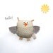 Handmade Toy Owl - Reserved Listing for Jer, Soft Toy Animal, Woodland Creature, Soft Sculpture, Fabric Toy, Creature, Art Doll, Poosac Owl