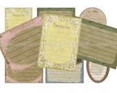 Journaling Spot Scrapbooking Grunge Journal Spots Set of 6 Assorted Digital Printable Instant Download