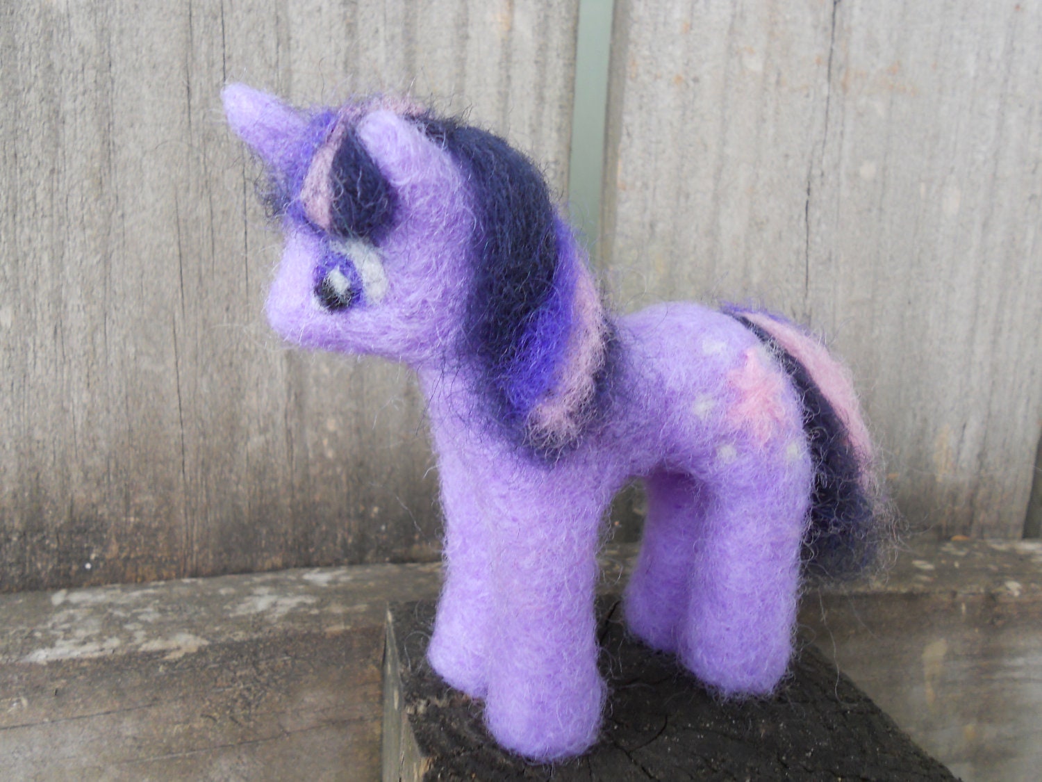 Felt Twilight Sparkle Figurine Doll / My Little Pony Friendship is Magic Needle Felted Plush Toy / Purple MLP FiM Pony