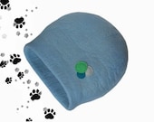Cat bed cat cave cat house  felted wool blue