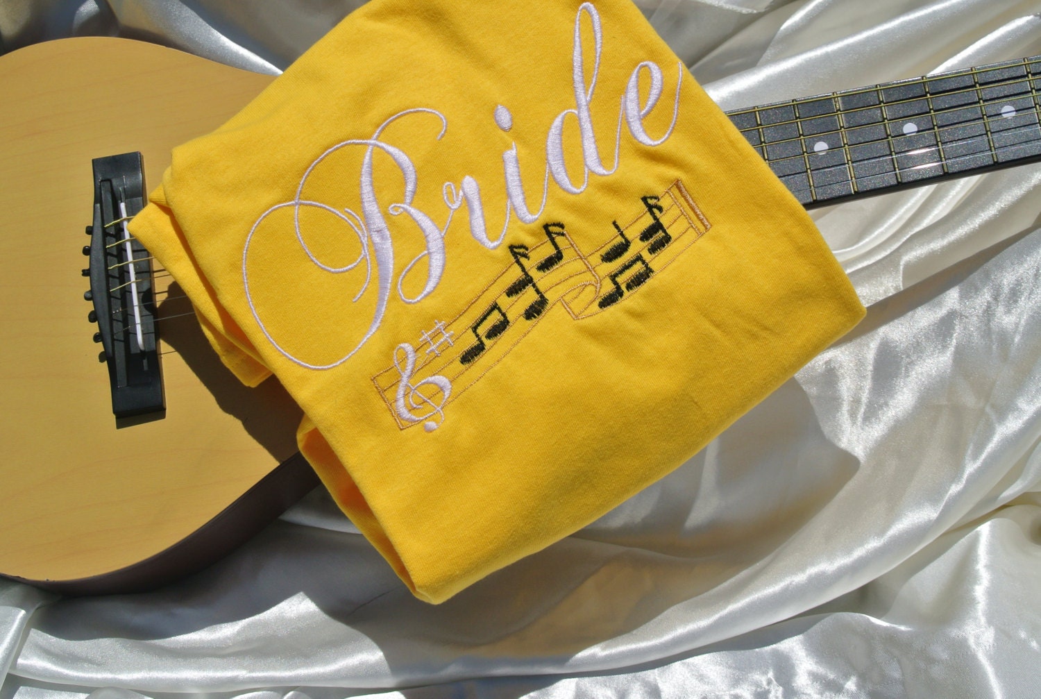 Musical Notes Bridal Tee Shirt, Musical Notes Bride Shirt, Bridal Shower Gift, Bach Party Gift