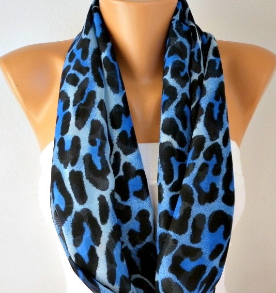 Leopard - Infinity Scarf Shawl Circle Scarf Loop Scarf  Gift -fatwoman