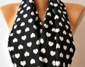 Infinity Scarf Shawl Circle Scarf  Loop  Scarf Gift -fatwoman - LOVE - Heart