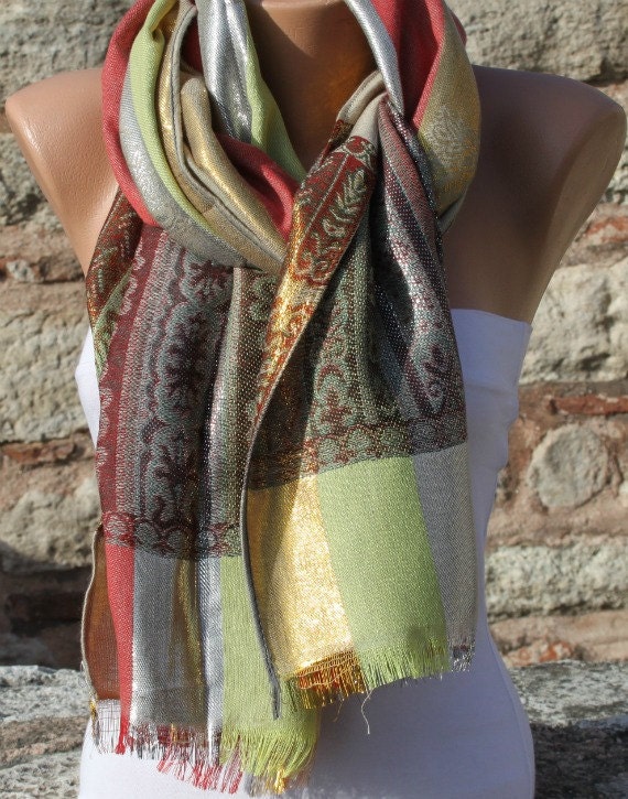 Multicolor - Shawl Scarf - Cowl