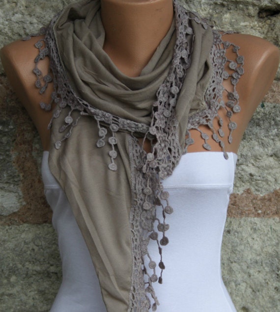 Beige - Shawl Scarf - Cowl