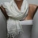 Creamy White Scarf - Shawl Scarf - Cowl Scarf - fatwoman bridesmaid gift