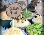 Safari Party Circles/Cupcake Toppers - Kids Birthday Party - DIY PRINTABLE FILES by Sassaby Il_170x135