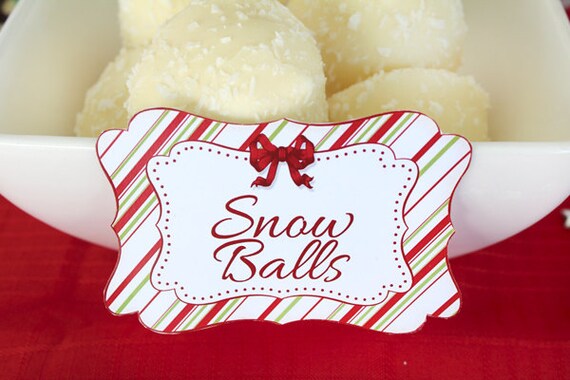 Retro Vintage Christmas Party Labels - DIY PRINTABLE FILE Il_570xn