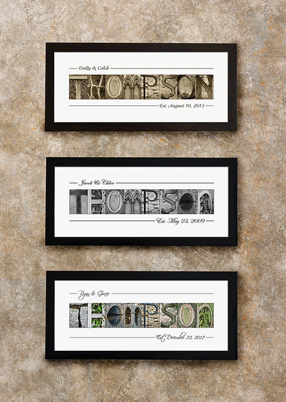 PERSONALIZED WEDDING DECOR - Custom Wedding Gft for Couples, Framed Family Name Sign, Wedding Reception Decoration, Frame Your Own Name