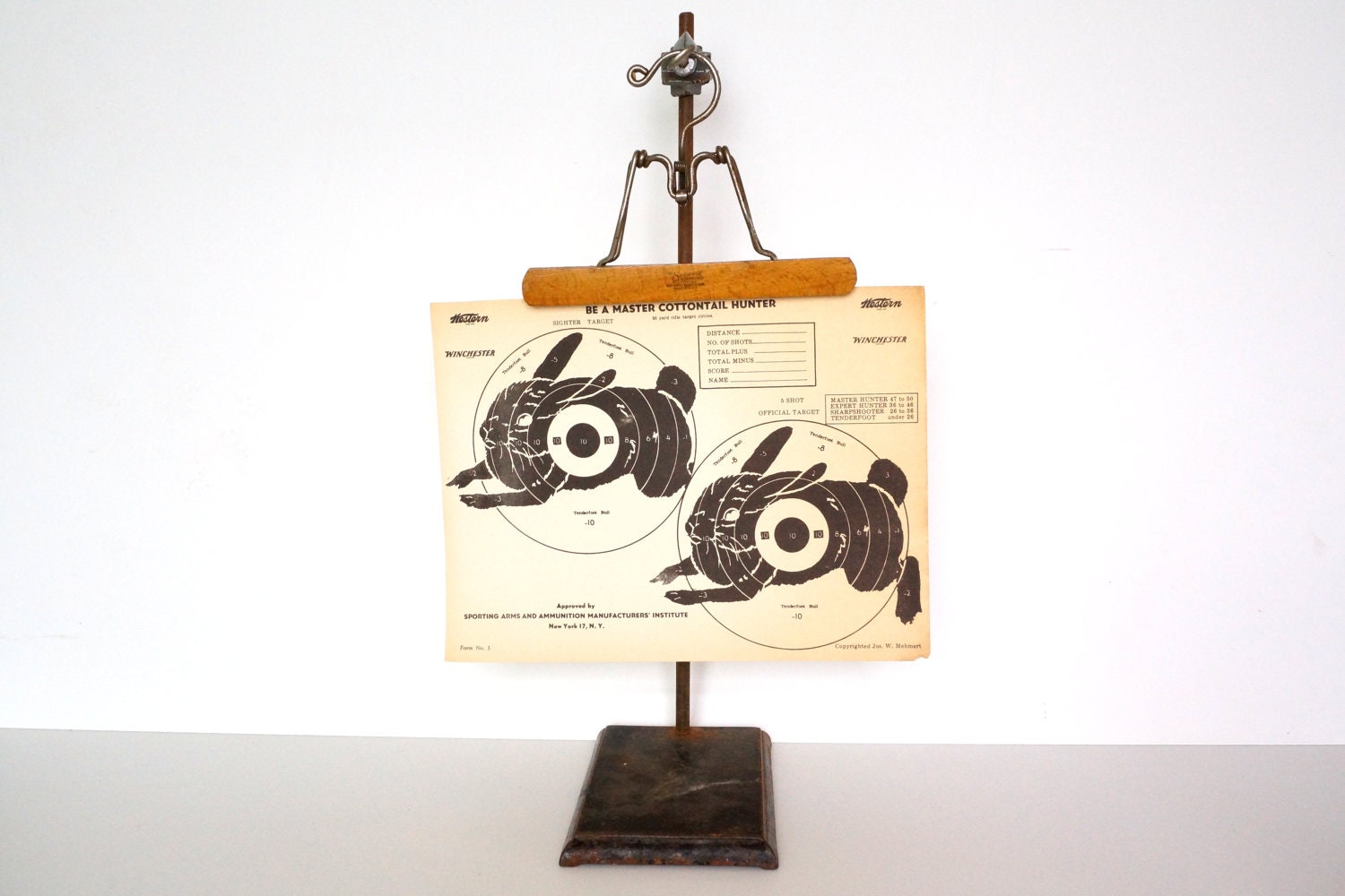 Vintage Winchester Cottontail Rabbit Shooting Target (12 x 9 inches) - Collectible, Home Decor, Paper Projects, and more