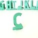 Vintage Metal Sign Letter "C" (1-13/16 inches tall) with Base - Industrial Decor, Art Supply, and more
