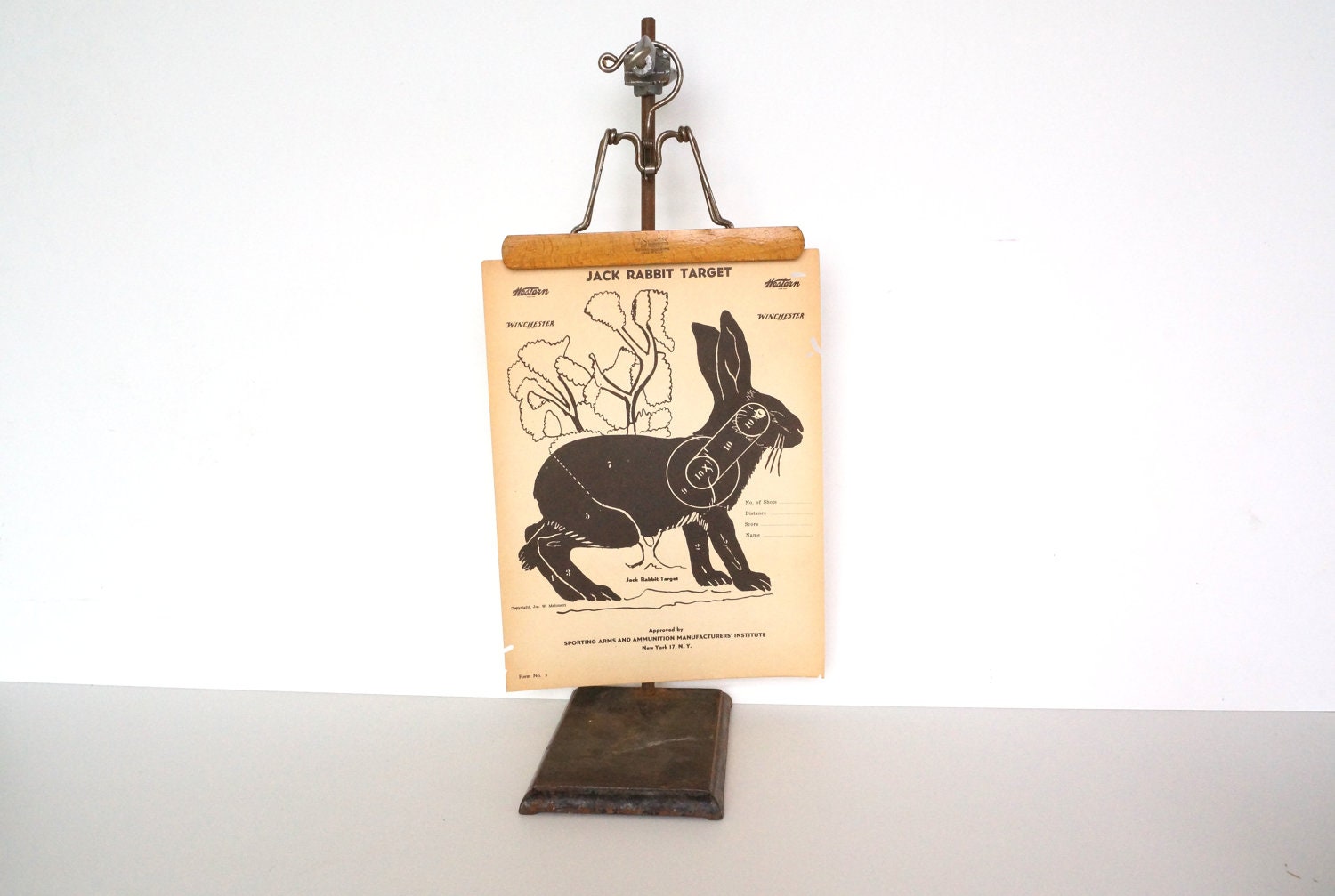 Vintage Winchester Jack Rabbit Shooting Target (12 x 9 inches) - Collectible, Home Decor, Paper Projects, and more