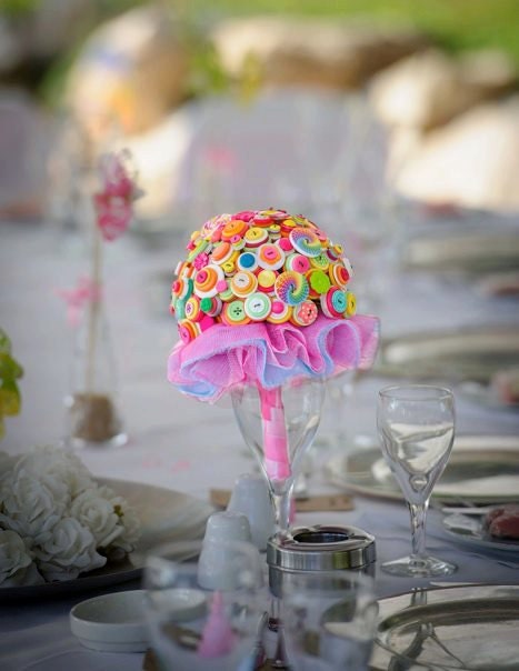 Lollipop Love Wedding Button Bouquet & Grooms Buttonhole