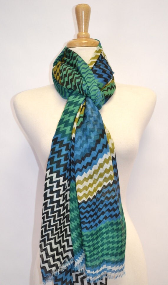 Missoni Lover on a Budget Scarf Shawl Wrap Chevron ZigZag