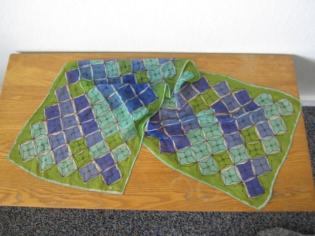 Vintage Vera Silk Scarf Oblong