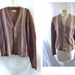 vintage sweater / Vintage 1970's MENS Cardigan Knit Sweater / preppy