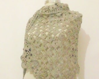 Dark stone color wrap Turkish romantic style Wedding Shawl winter Triangle Soft and Scarf Wrap Stole Poncho ACCESSORIES