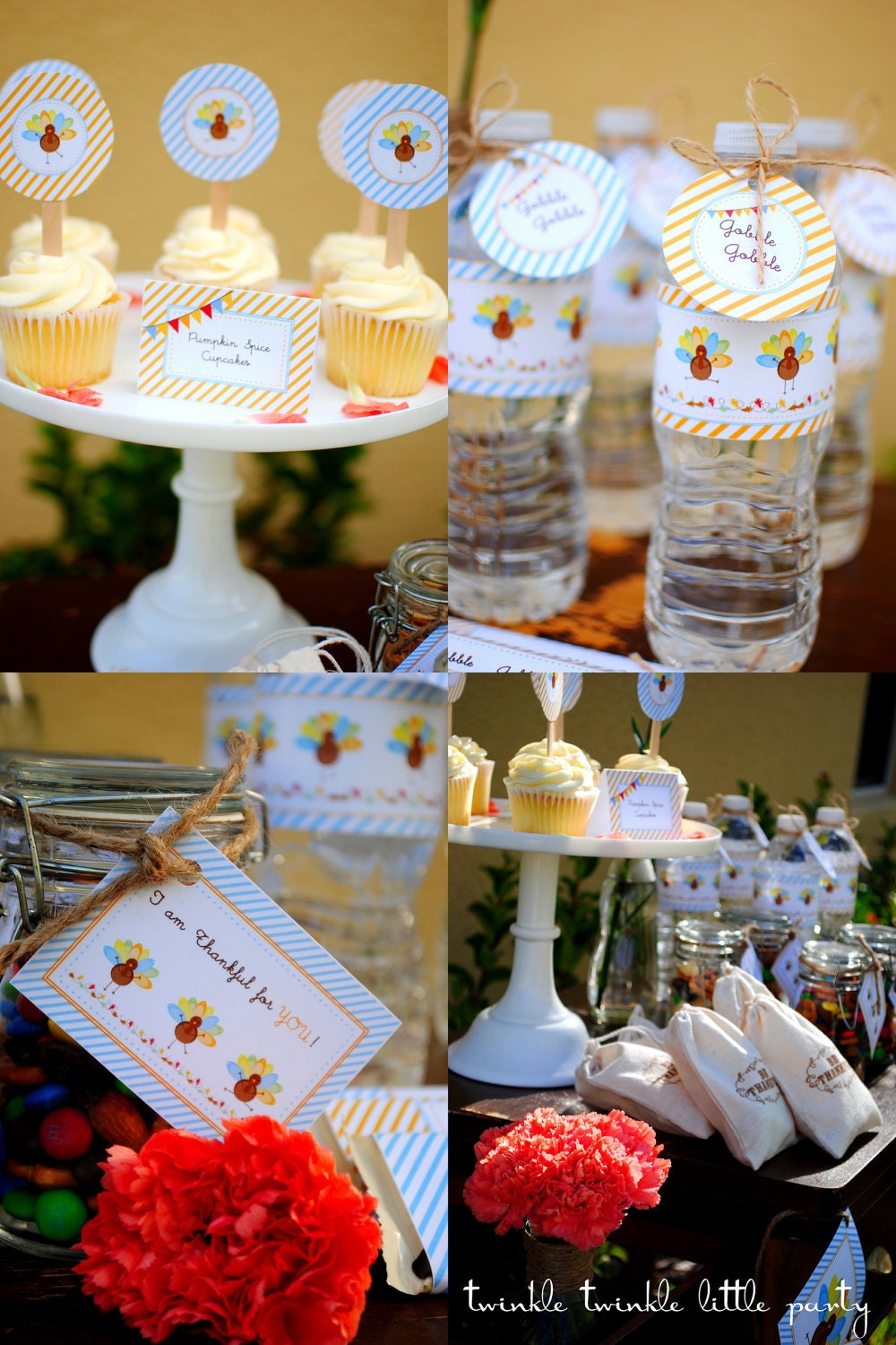 Thanksgiving Fall Party Turkey Gobble Gobble Collection Complete Party Package - Use coupon code GOBBLE GOBBLE and receive 50% off Il_570xn