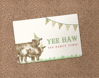 Farm Animal Invitation - perfect for a birthday, retirement or country wedding (DEPOSIT)