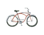 bike art print // 8x10 - vintage hiawatha bicycle watercolor giclee print // wall decor
