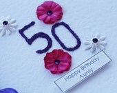 50th Happy Birthday Square Card
