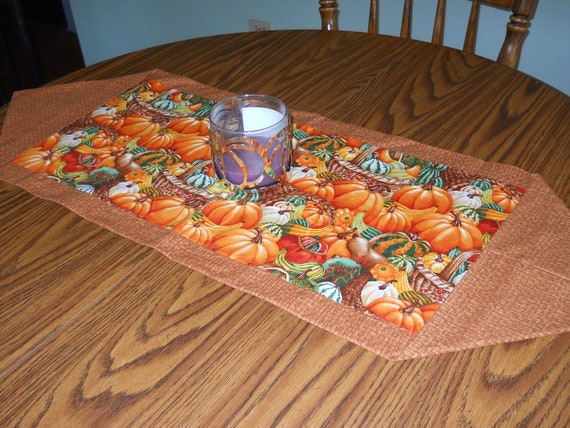Pumpkins  Thanksgiving  runner  thanksgiving of Orange Basket etsy  table Table Topper Table  Runner