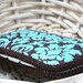 Teal & Brown Floral Boutique Style Baby Wipe Case, Travel Wipe Case, Diaper Wipe Case, Wipe Cases, Boy Wipe Case