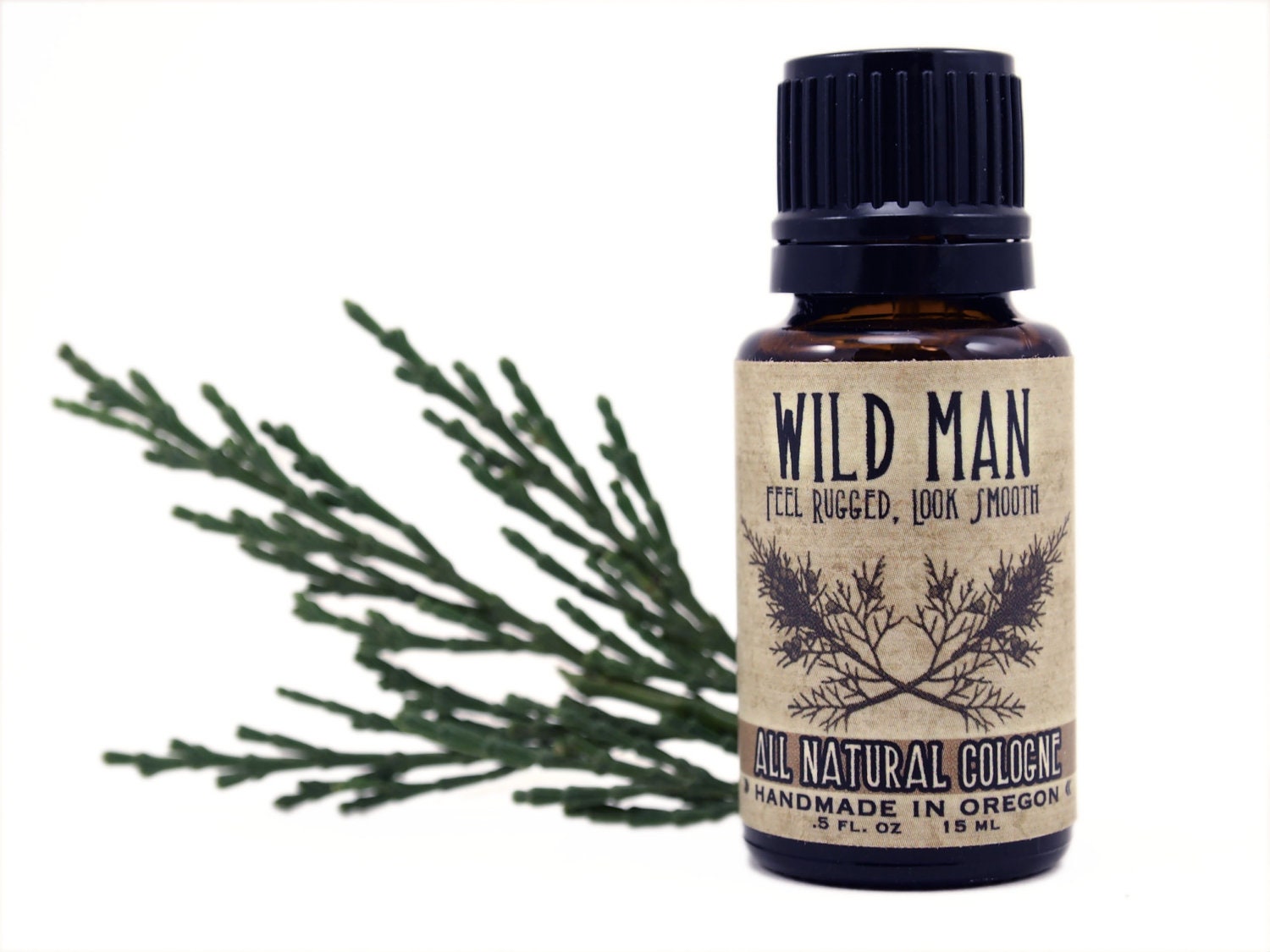 Natural Men's Cologne Wild Man Essential Oils Aromatherapy for Men
