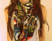 Rockabilly Hollywood Monsters Infinity Scarf