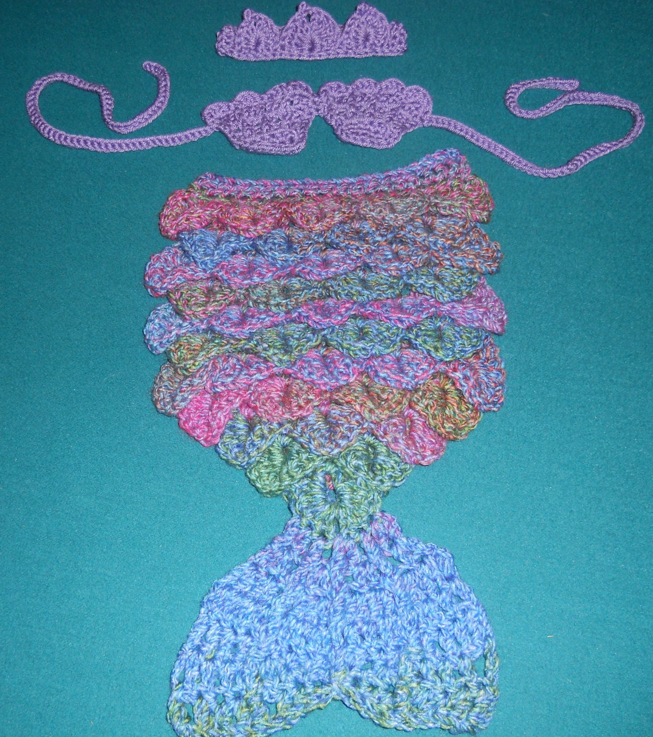 Crochet Little Mermaid Princess Under The Sea Photo Prop FREE SHIPPING TODAY