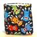 50% OFF SALE - Reusable Snack Bags: Gusseted Snack Bag in Sock Monkey Fabric