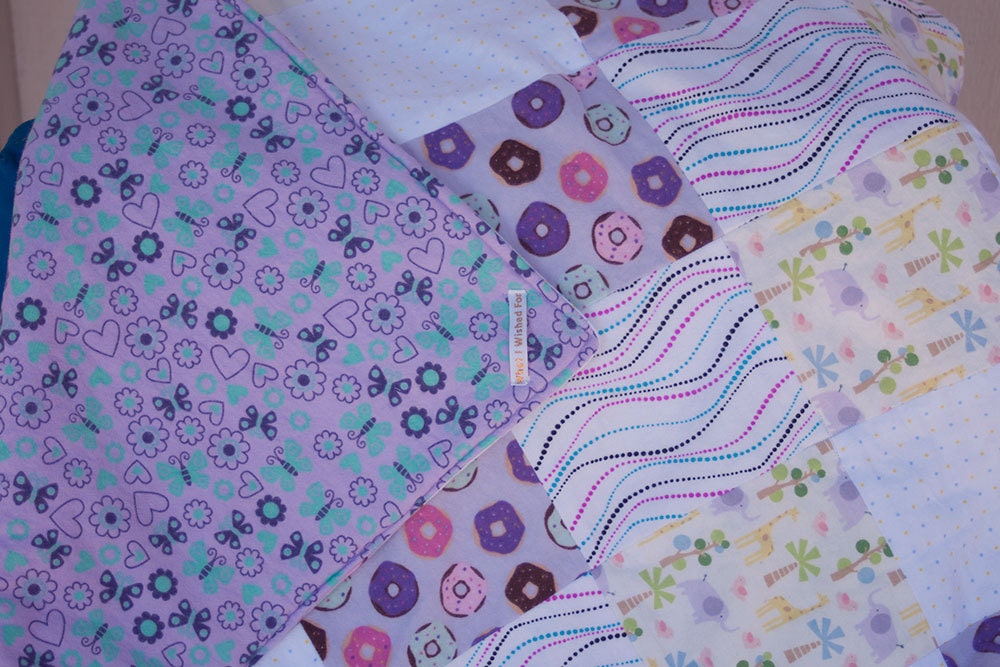 Donuts Baby Quilt - girl