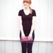 Plum purple ombre foldover clutch