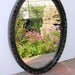Upcycled Vintage Ornate Mirror - Gothic Black Mirror - Hollywood Regency Mirror