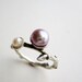 Pearl, Silver Twig Ring, Pink & White Pearls