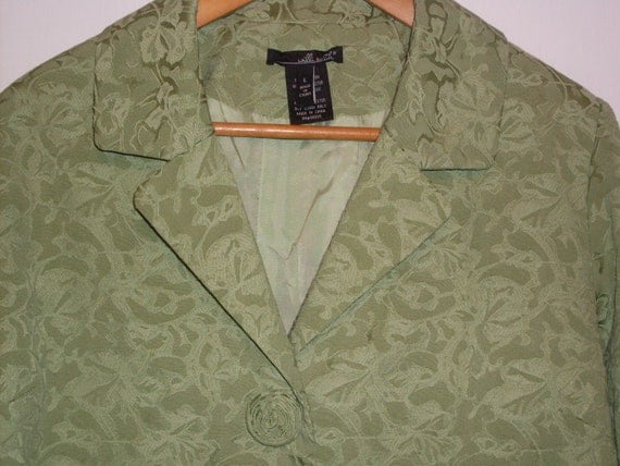 Vintage Willi Smith Jacket, green lace look