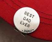 Personalized Golf Marker - Magnetic Golf Marker and Hat Clip - Hand Stamped Golf Marker -  Men's Gift - Golfer - Gift for Him - Token