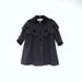 1980's Rothschild Charcoal Gray and Black Velvet Wool Coat