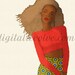 Fashion illustration - Natural Beauty with Cropped Sweater & Tribal Printed Skirt