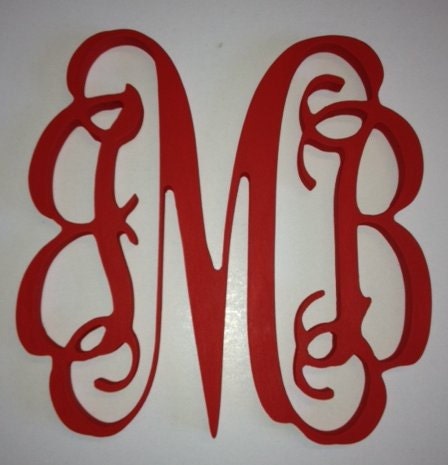 SALE!!  18 inch PAINTED Vine connected monogram letters - hand painted