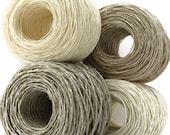 Hemp Yarn Sampler, Fair Trade, Natural Fiber, Undyed, 4 skeins