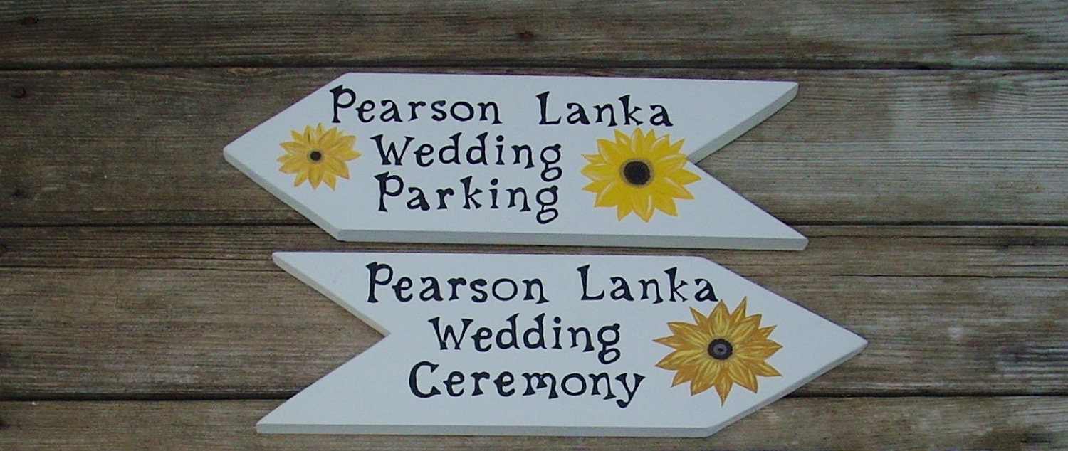 PERSONALIZED WEDDING SIGNS, Set of 2:  Beach Wedding, Destination Wedding, Garden Wedding, Directional Signs, Custom Handpainted Signs