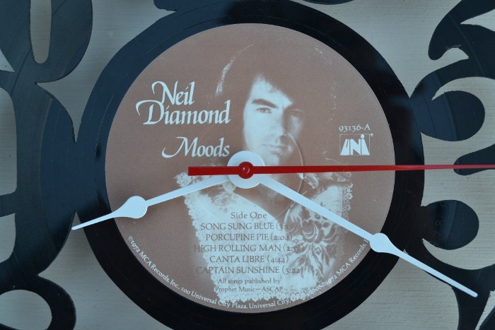 Vinyl Record Album Wall Clock (artist is Neil Diamond)