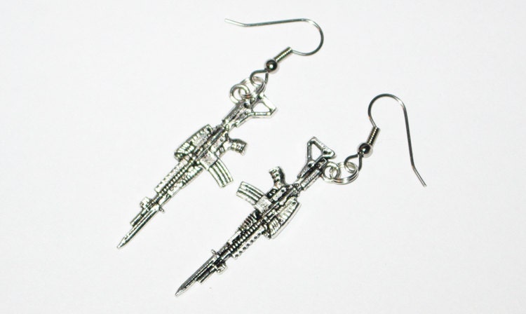 AK47 Gun Earrings