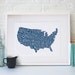 American Gastronomy Map A3 42x30cm