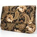 Clutch - Flowers and Paisley on Black with Gold Metallic Highlights - Ready to Ship