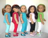One Pair of Leggings for Bitty Baby and American Girl Doll Lots of Colors