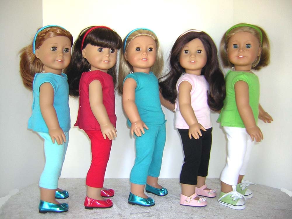 One Pair of Leggings for Bitty Baby and American Girl Doll Lots of Colors