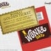Willy Wonka Chocolate bar wrapper and golden ticket - Invitation - replica version.